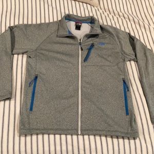 North Face Gray Full-Zip Shell